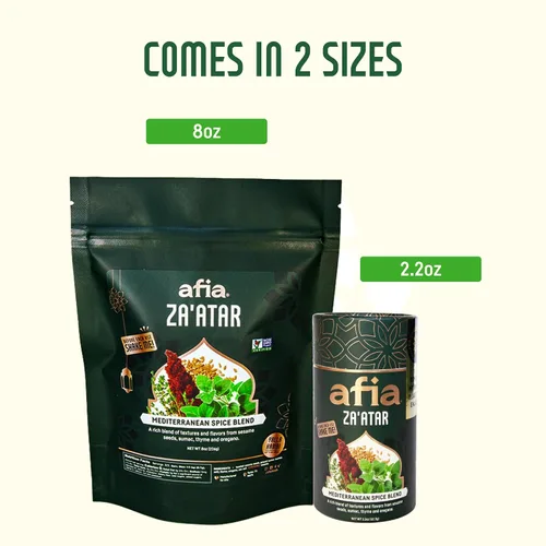 Miniatura 9 de Afia - Condimento Za'atar Mezclas de especias mediterráneas para manoushe, pan plano, condimento de hummus Especias prémium con notas superiores
