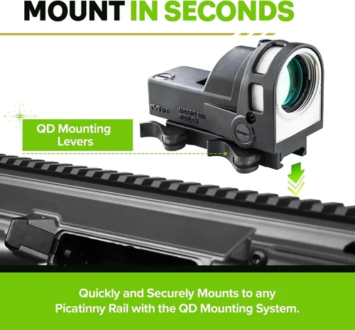 Miniatura 5 de Meprolight M21 Day and Night Reflex Sight, Self-Powered Dot Sight with Tritium, Fiber Optics, No Batteries Required, Made in Israel