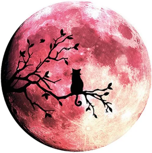Miniatura 11 de Quanhaigou Calcomanías de luna que brillan en la oscuridad para pared o techo – Calcomanías de pared de luna grande luminosas verdes decoración