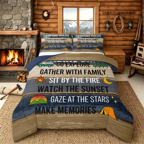 Miniatura 37 de Juego de ropa de cama King para casa del lago, juego de edredón de paleta de madera retro para regalos para amantes del lago, inserto de edredón