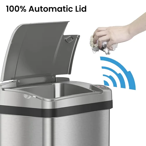 Miniatura 2 de iTouchless SlimGiant - Organizador de archivos, 4.2 galones con asas