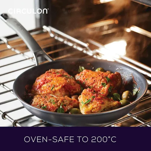Miniatura 7 de Circulon Radiance - Sartén antiadherente anodizada dura, apta para lavavajillas, juego de sartenes aptas para horno, juego de utensilios de cocina