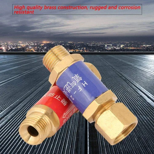 Miniatura 2 de Válvula antirretorno de oxígeno-acetileno, 1,5 oxígeno-acetileno antirretorno para equipos de soldadura de gas para hogares privados