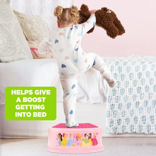 Miniatura 8 de Disney Princess Loving Life Taburete Escalón - Taburete para niños, entrenamiento para ir al baño, antideslizante, baño, cocina, ligero