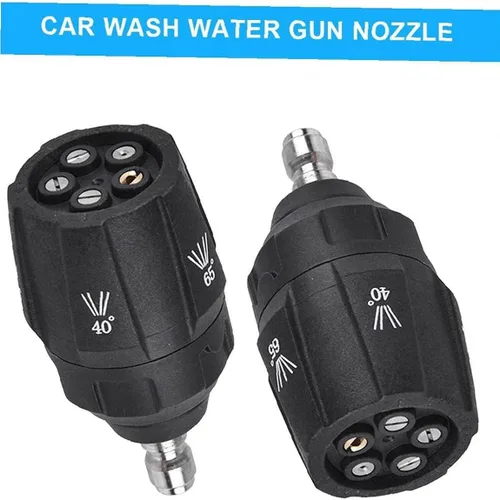 Miniatura 3 de Lavadora a presión 5 en 1 Rotación Turbo Punta de boquilla ajustable 4000 psi y 1/4 pulgadas de conexión rápida Adaptador de pistola de lavado a