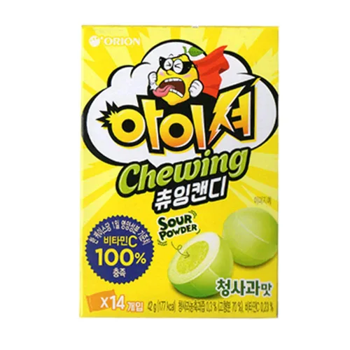 Miniatura 3 de Orion Iciou Super Sour - Caramelo suave masticable sabor manzana verde (paquete de 2, 2.96 oz)