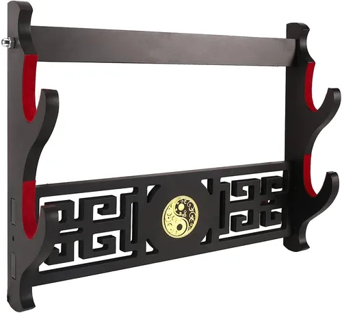 Miniatura 12 de Soporte para espada Katana - Soporte de pared acolchado de terciopelo Kirin de 1 nivel, soporte de Katana Samurái, soporte de exhibición de espada
