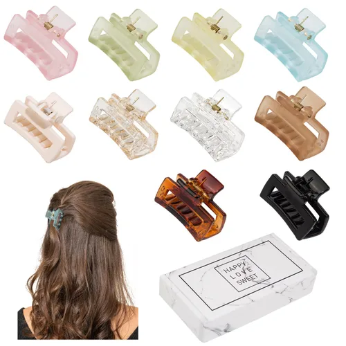 Miniatura 9 de Cobinaan Pinzas pequeñas para el pelo para mujeres y niñas, 10 piezas de 1.5 pulgadas mini pinzas de mandíbula para cabello fino/grueso medio, clip