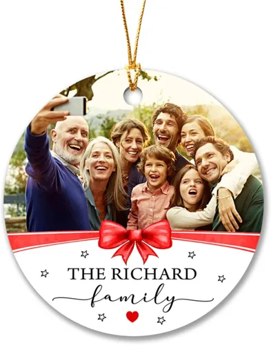 Miniatura 12 de Adorno de Navidad personalizado con foto del primer año del bebé 2025, adorno de Navidad con foto personalizada del primer año del bebé para nuevos
