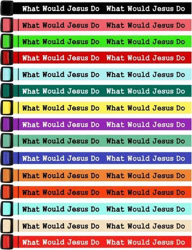 Miniatura 11 de Long tiantian WWJD - Pulsera con texto en inglés «What Would Jesus Do», pulseras WWJD para mujeres, pulseras W.W.J.D para hombres, joyería