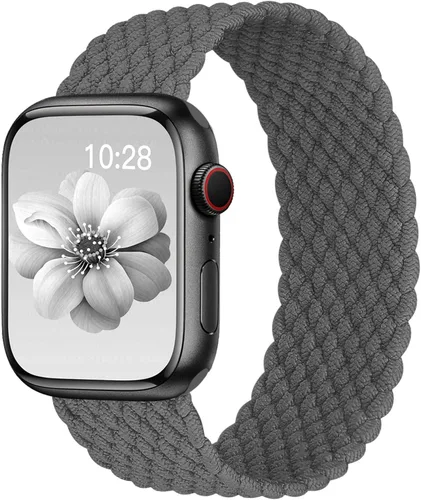 Miniatura 31 de Correa trenzada Solo Loop para Apple Watch de 40 mm, 42 mm, 41 mm, 38 mm, 44 mm, 46 mm, 45 mm Ultra/3 2 49 mm para hombres/mujeres, correa de nylon