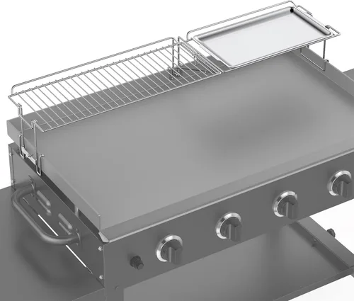 Stanbroil Rejilla de Calentamiento y Bandeja para Plancha Blackstone de 36", Parrilla de Cocción Plegable Accesorios de BBQ Compatibles con Plancha
