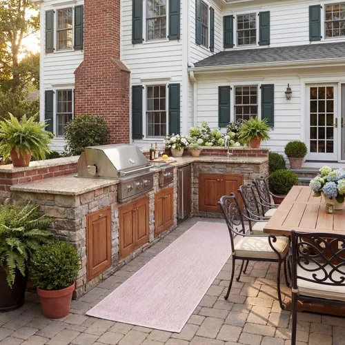 Miniatura 64 de SAFAVIEH Courtyard Collection CY8520 - Alfombra decorativa sólida para interiores y exteriores, impermeable, fácil limpieza, 2 x 3 pies 7 pulgadas