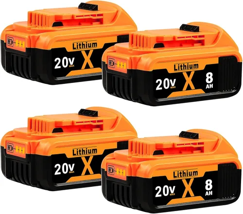 Miniatura 8 de Totoplus Reemplazo para Dewalt 20V Max Batería: Baterías de litio de 8.0Ah compatibles con Dewalt DCB200 Herramientas eléctricas inalámbricas