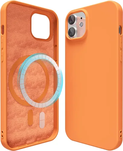 Miniatura 26 de oakxco Funda de silicona para iPhone 12 Pro Max, magnética, compatible con carga inalámbrica Magsafe, cubierta protectora de goma suave y delgada