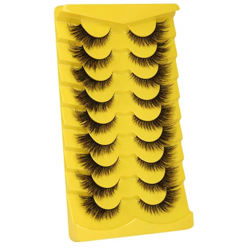Miniatura 7 de Pestañas naturales de ojo de gato, pestañas postizas wispy de visón que parecen extensiones de pestañas de ojo de zorro, 9 pares por Zegaine