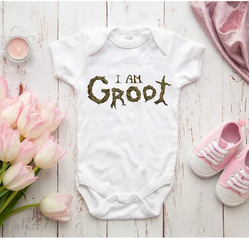 Miniatura 6 de TripleBDesigns I AM GROOT - Mameluco de una pieza para bebé recién nacido