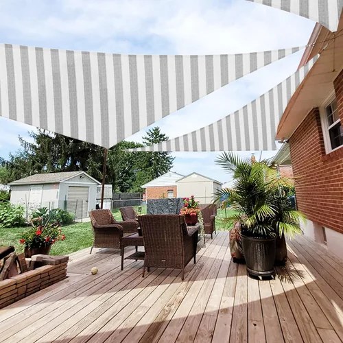 Miniatura 8 de Patio Paradise - Toldo parasol triangular de 12 x 12 x 12 pies, para sombra de tela con bloqueo de luz solar, cubierta de pérgola Patio de Turquesa
