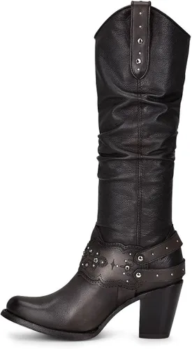 Miniatura 4 de Cuadra Womens Tall Boot in Bovine Leather Black