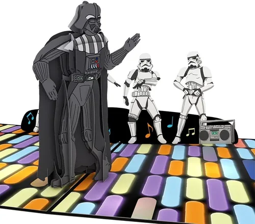 Lovepop Tarjeta desplegable de feliz cumpleaños para ella y él – Tarjetas de felicitación de cumpleaños 3D de Star Wars para niños, niñas, hombres y