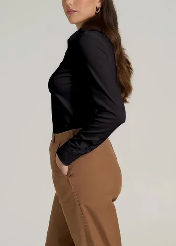 Miniatura 4 de Camisas con botones para mujer, camisas de vestir de manga larga, elásticas, sin arrugas, para el trabajo, blusas casuales de oficina