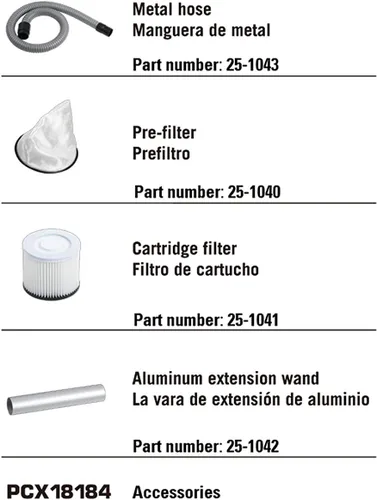 Miniatura 5 de Porter-Cable Aspiradora de Cenizas de 4 Galones 4 HP Pico, con Manguera de Metal, Prefiltro y Filtro de Cartucho, Ideal para Chimeneas, Fogatas