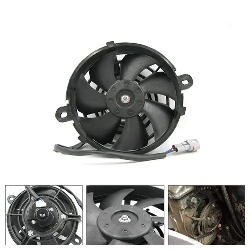 Miniatura 7 de OTOM - Ventilador de refrigeración universal para motocicleta, enfriador de aceite, enfriador de agua, ventilador eléctrico de 4 pulgadas y 5