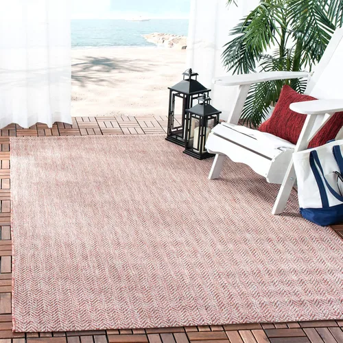 Miniatura 16 de SAFAVIEH Alfombra Lavable para Exteriores Colección Courtyard - Pasillo de 2'3" x 6'7", Azul Marino y Gris, No Desprende Pelusa y Fácil Limpieza