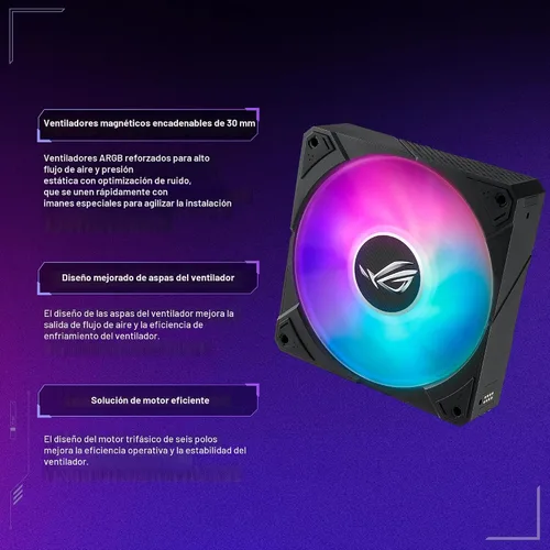 Miniatura 3 de ASUS ROG Ryujin III 360 ARGB Enfriador de CPU líquido todo en uno con radiador de 360 mm. Bomba Asetek de 8ª generación, 3 ventiladores ARGB