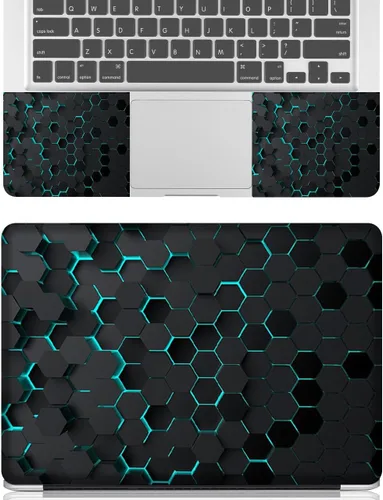 Miniatura 7 de Adhesivo para laptop de 12.1-15.6 pulgadas, calcomanía reutilizable universal de vinilo para laptop, protector de arte impermeable en color panal