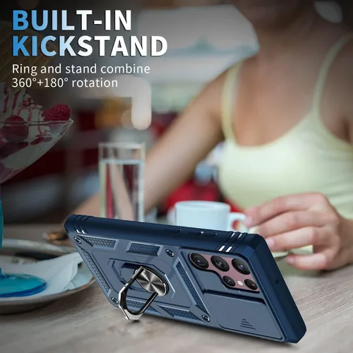Miniatura 2 de Funda para Galaxy S22 Ultra, a prueba de golpes, resistente a los impactos con lente deslizante Funda protectora para Samsung Galaxy S22 Ultra 4G/5G