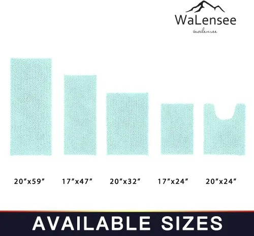 Miniatura 115 de Walensee Alfombra de baño antideslizante (24x17 pulgadas, rosa polvoriento) absorbente de agua, súper suave, lanuda de felpilla, lavable a máquina
