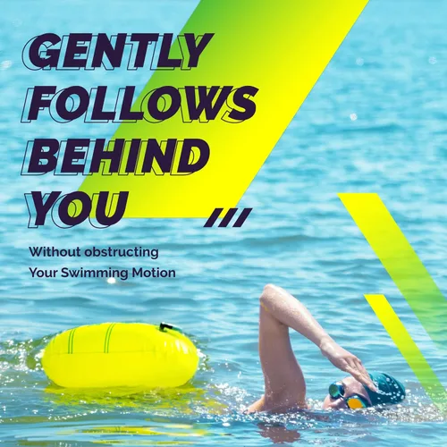 Miniatura 3 de Sunlite Sports Boya de natación de alta calidad, altamente visible, impermeable, de seguridad, flotador, entrenamiento para natación en aguas