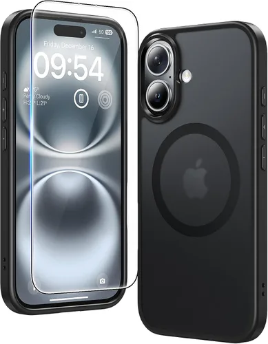 Miniatura 143 de TAURI Funda magnética 2 en 1 transparente para iPhone 14 Pro, compatible con Magsafe [no amarillenta] con protector de pantalla, protección de grado