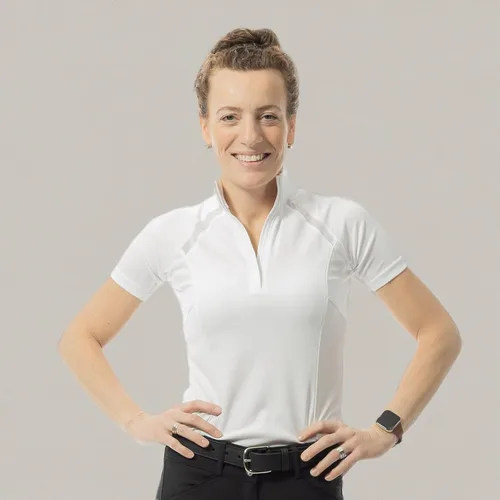 Miniatura 11 de Equinavia Ingrid Equestrian Show - Camisa de manga corta con paneles de malla refrescante para mujer