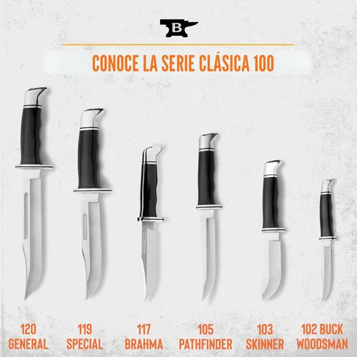 Miniatura 7 de Buck Knives Cuchillo de caza especial 119, hoja fija de 6 pulgadas, diseño de espiga completa, mango fenólico, hoja de punta de clip de acero