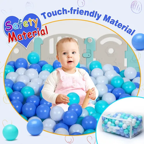 Miniatura 2 de Hovenlay 100 bolas para piscina de bolas para niños, bolas de plástico para piscina de bolas, bolas de juego para bebés y niños pequeños, ideal
