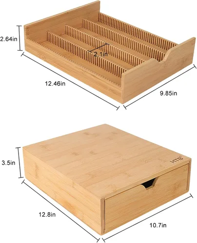 Miniatura 3 de HTB Cajón de almacenamiento de cápsulas de café para organizar cápsulas Nespresso, puede usarse en estación de café, cocina, hogar, oficina