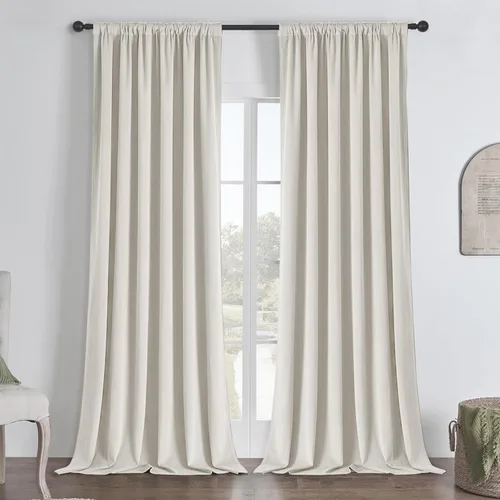 Miniatura 24 de Joydeco - Cortinas opacas 100% azul rey, 84 pulgadas, 2 paneles, cortinas de terciopelo azul rey de lujo para dormitorio y sala de estar, cortinas