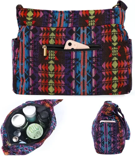 Miniatura 5 de Bolso bandolera de hombro tipo mensajero de tela duradera y casual grande