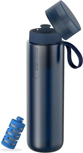 Miniatura 10 de PHILIPS Water GoZero - Botella de agua activa sin BPA con filtro de agua de río/lago/manantial para senderismo, campamento y fitness, filtro de agua
