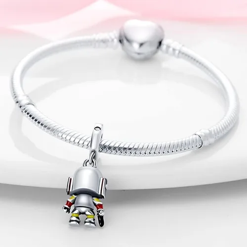 Miniatura 3 de LIGHTDOG Dijes de plata de ley 925 para pulseras Pandora, collar con colgante de circonita 5A, cuentas de joyería de regalo para el día de la madre