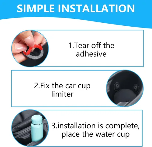 Miniatura 7 de 8 piezas reductor de tamaño de portavasos de goma, antivibración, para automóvil, vehículo, camión, caravana y más