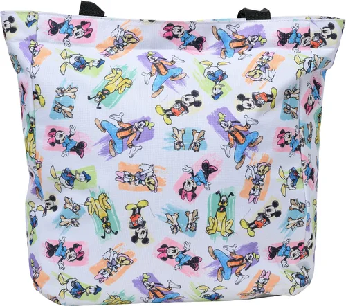 Miniatura 4 de Disney Bolsa de viaje con cremallera de Mickey Minnie Donald Daisy Goofy Plutón Print Blanco