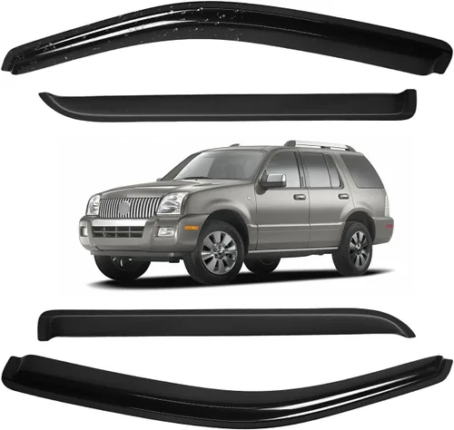 Miniatura 30 de Visor de ventana en canal para Jeep Grand Cherokee WK2 4 puertas SUV 2022, deflector de viento, protector solar y lluvia, adhesivo, a prueba