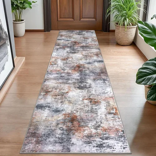Miniatura 53 de Lansny Alfombra pequeña abstracta de 2 x 3 pies, alfombra de entrada, alfombra lavable para puerta de entrada, alfombra lavable antideslizante