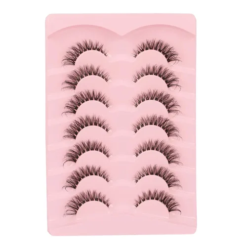 Miniatura 2 de Pestañas de ojo de gato, pestañas postizas de aspecto natural wispy, pestañas de banda transparente con aspecto de extensión de ojo de zorro