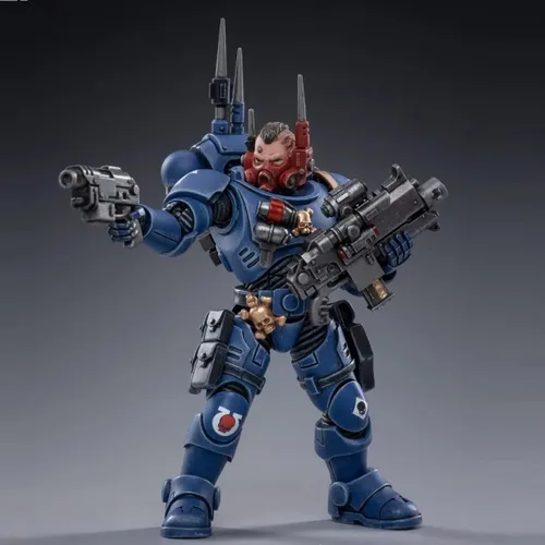 Miniatura 20 de Pipigirl Figuras de acción de soldado de licencia genuina 1/18, kits de modelos de guerrero extremo militar militar de 4 pulgadas Ultramarino