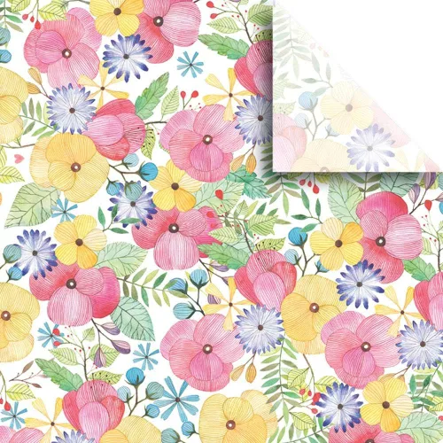 Miniatura 3 de Jillson Roberts - 24 hojas de papel tissú con estampado de primera calidad Flores fantásticas