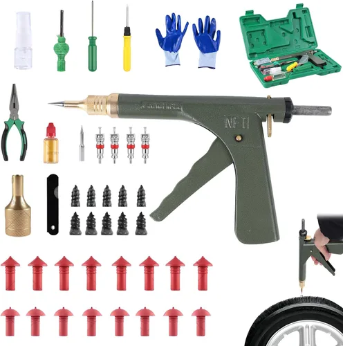 Miniatura 8 de famobay Kit profesional de tapones de neumáticos de hongos – Juego de reparación de neumáticos sin cámara resistente para motocicletas, automóviles